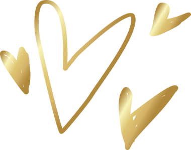 Kalp altın eli çizilmiş ikon, aşk, sevgililer günü, düğün