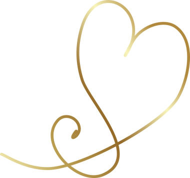 Kalp altın eli çizilmiş ikon, aşk, sevgililer günü, düğün