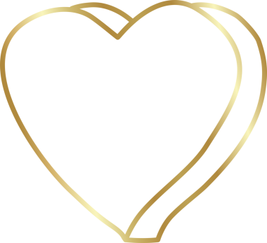 Kalp altın eli çizilmiş ikon, aşk, sevgililer günü, düğün