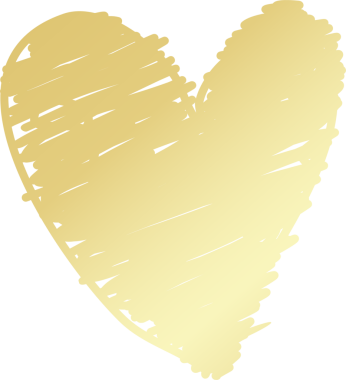 Kalp altın eli çizilmiş ikon, aşk, sevgililer günü, düğün