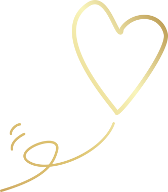 Kalp altın eli çizilmiş ikon, aşk, sevgililer günü, düğün