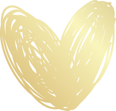 Kalp altın eli çizilmiş ikon, aşk, sevgililer günü, düğün