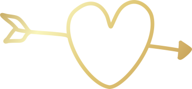 Kalp altın eli çizilmiş ikon, aşk, sevgililer günü, düğün