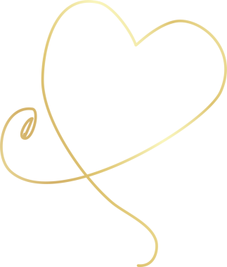 Kalp altın eli çizilmiş ikon, aşk, sevgililer günü, düğün