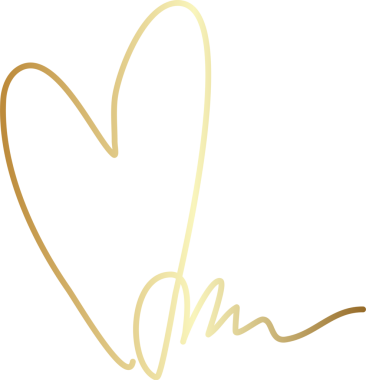 Kalp altın eli çizilmiş ikon, aşk, sevgililer günü, düğün