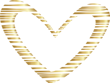 Kalp altın eli çizilmiş ikon, aşk, sevgililer günü, düğün