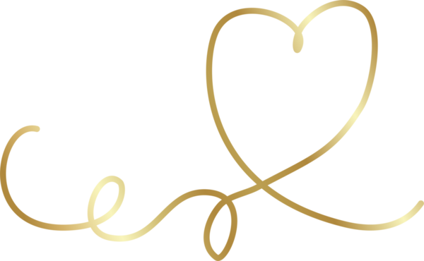 Kalp altın eli çizilmiş ikon, aşk, sevgililer günü, düğün