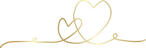 Kalp altın eli çizilmiş ikon, aşk, sevgililer günü, düğün