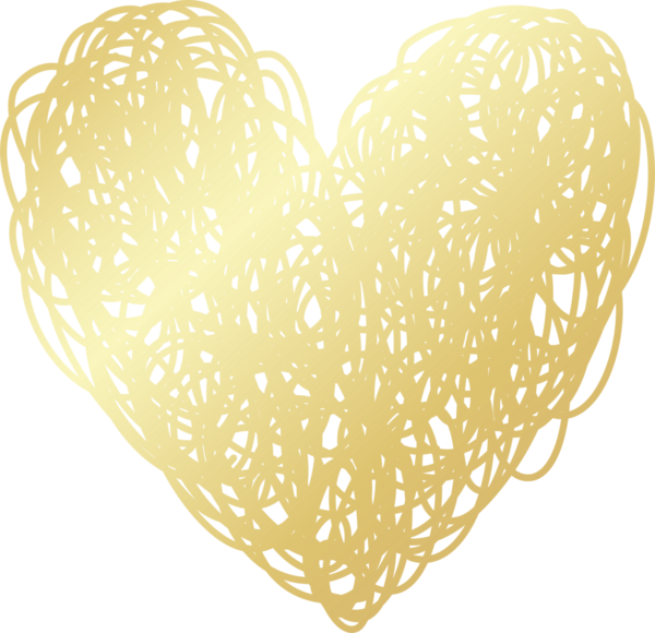 Kalp altın eli çizilmiş ikon, aşk, sevgililer günü, düğün