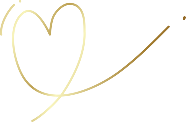 Kalp altın eli çizilmiş ikon, aşk, sevgililer günü, düğün