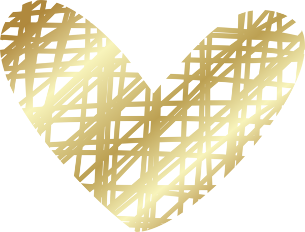 Kalp altın eli çizilmiş ikon, aşk, sevgililer günü, düğün