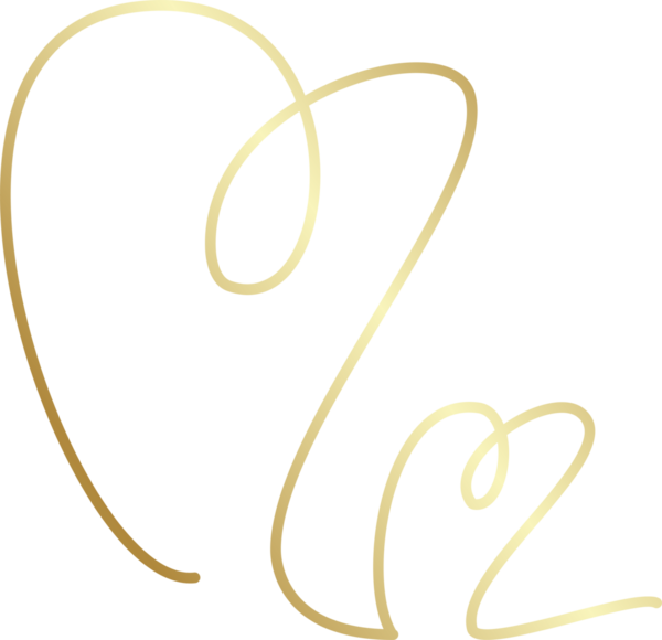 Kalp altın eli çizilmiş ikon, aşk, sevgililer günü, düğün