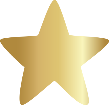 Altın yıldız ikonu. El çizimi biçimi