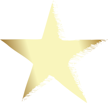 Altın yıldız ikonu. El çizimi biçimi