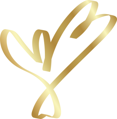 Kalp altın kurdeleler, aşk, sevgililer günü, kutlama