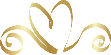 Kalp altın kurdeleler, aşk, sevgililer günü, kutlama