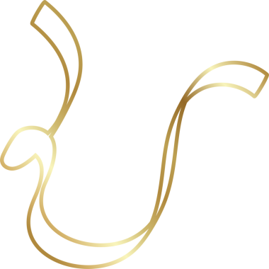 Altın kurdele çizgisi parlak gradyan, parti, bayram, etkinlik