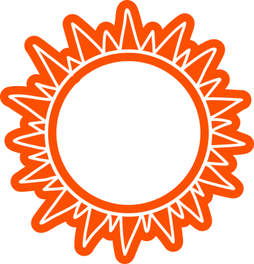 Güneş sembolleri el çizimi, güneş ışığı, gün batımı, güneş ışığı