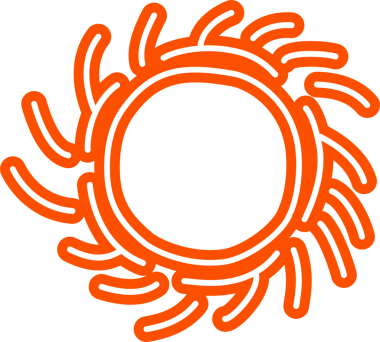 Güneş sembolleri el çizimi, güneş ışığı, gün batımı, güneş ışığı