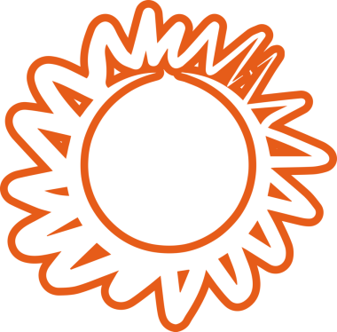 Güneş sembolleri el çizimi, güneş ışığı, gün batımı, güneş ışığı