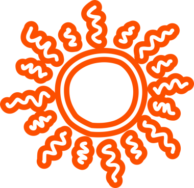 Güneş sembolleri el çizimi, güneş ışığı, gün batımı, güneş ışığı