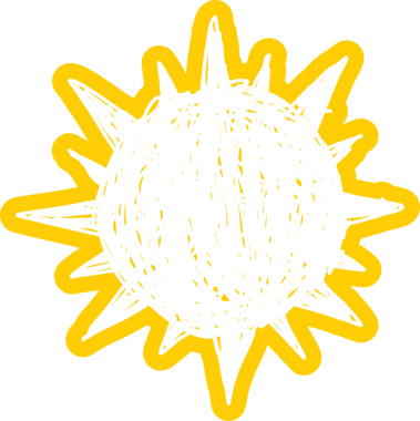 Güneş sembolleri el çizimi, güneş ışığı, gün batımı, güneş ışığı