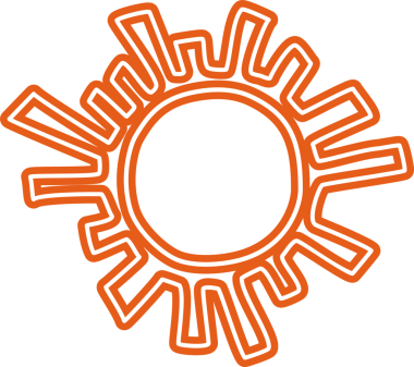 Güneş sembolleri el çizimi, güneş ışığı, gün batımı, güneş ışığı