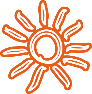 Güneş sembolleri el çizimi, güneş ışığı, gün batımı, güneş ışığı