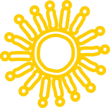 Güneş sembolleri el çizimi, güneş ışığı, gün batımı, güneş ışığı