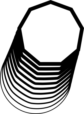 Hareket ile daire çizmek için çokgen çerçeve gradyanı karışımı. Teknoloji geometrik elementi