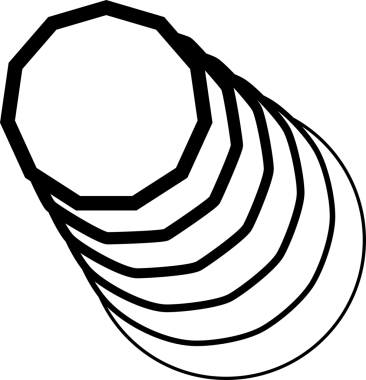 Hareket ile daire çizmek için çokgen çerçeve gradyanı karışımı. Teknoloji geometrik elementi