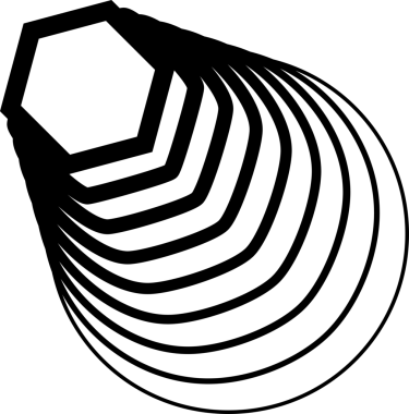 Hareket ile daire çizmek için çokgen çerçeve gradyanı karışımı. Teknoloji geometrik elementi