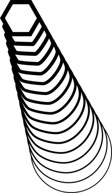 Hareket ile daire çizmek için çokgen çerçeve gradyanı karışımı. Teknoloji geometrik elementi