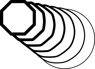 Hareket ile daire çizmek için çokgen çerçeve gradyanı karışımı. Teknoloji geometrik elementi
