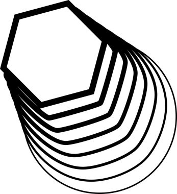 Hareket ile daire çizmek için çokgen çerçeve gradyanı karışımı. Teknoloji geometrik elementi