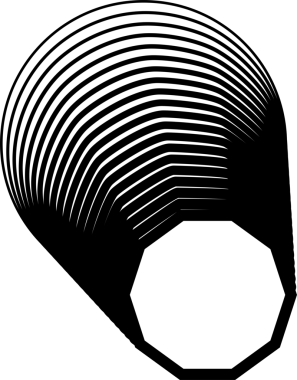 Hareket ile daire çizmek için çokgen çerçeve gradyanı karışımı. Teknoloji geometrik elementi