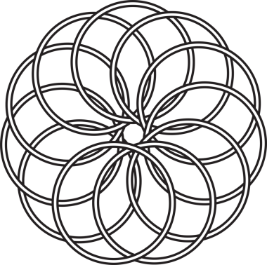 Üst üste binen çizgi elementleri. Geometrik tasarım