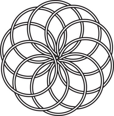 Üst üste binen çizgi elementleri. Geometrik tasarım