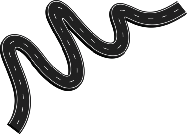 Beyaz işaretli kıvrımlı yol, rota, sokak, otoyol