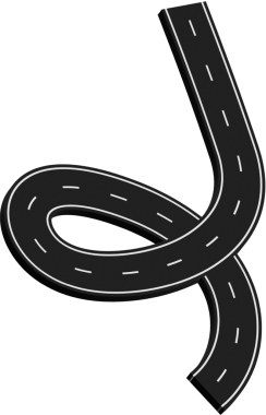 Beyaz işaretli kıvrımlı yol, rota, sokak, otoyol