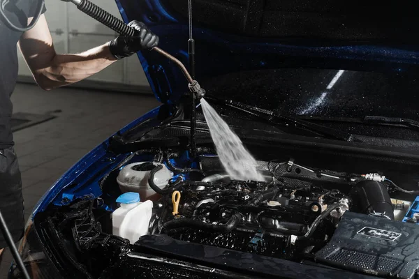 Car engine cleaner stock photo. Image of service, metal - 176436652