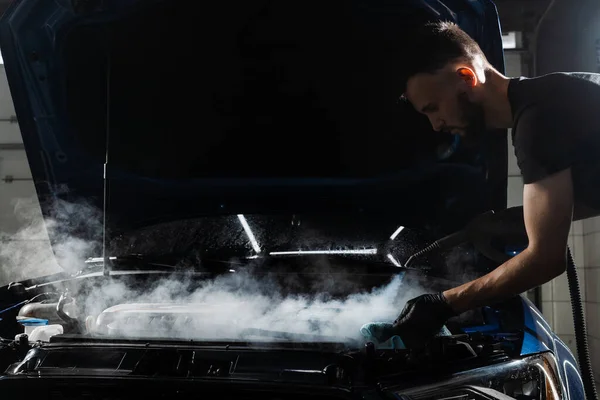 Steam Cleaning Car Air System Worker Auto Cleaning Service Clean Stock  Photo by ©rabizo94@gmail.com 620011064