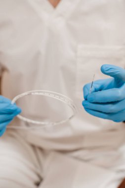 Endovenous laser treatment treats varicose veins using an optical fiber and laser light. EVLT Red laser optical fiber for endovenous laser coagulation