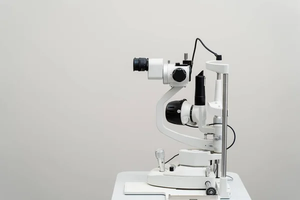 Rozřezaná Lampa Pro Diagnostiku Očí Rohovky Rozřezaná Lampa Pro Oftalmologa — Stock fotografie