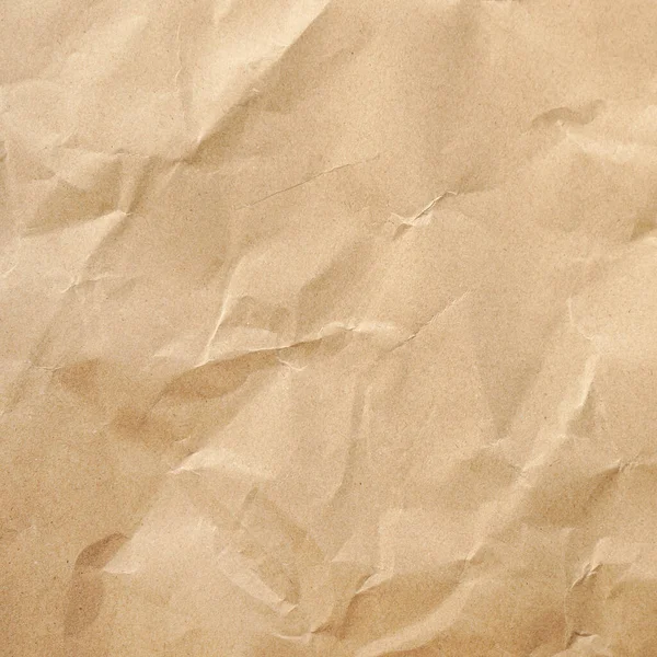 Buruşmuş Kahverengi Kağıt Dokusu Arkaplanı — Stok fotoğraf