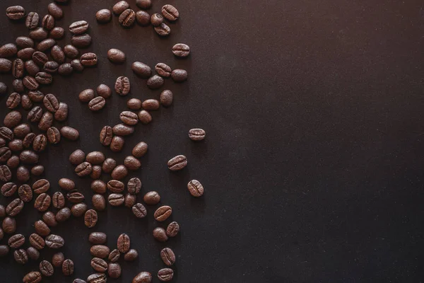 stock image coffee beans on a black background