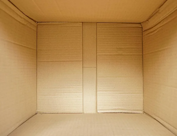 Картонная Коробка Пустым Местом Текста — стоковое фото