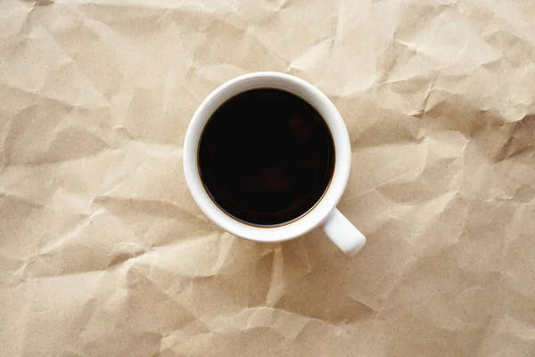 Filiżanka Kawa Beżowym Tle — Zdjęcie stockowe