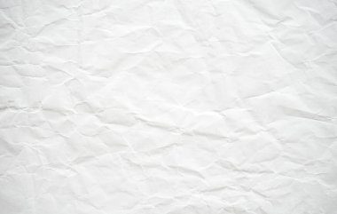 Buruşmuş beyaz kağıt dokusu arkaplanı