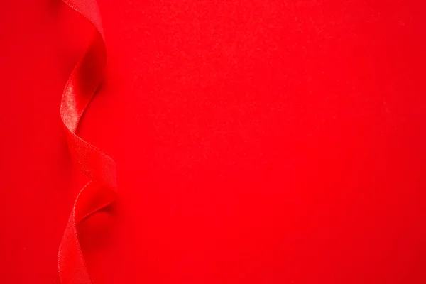 Red Silk Fabric Background Top View — Stock Photo, Image